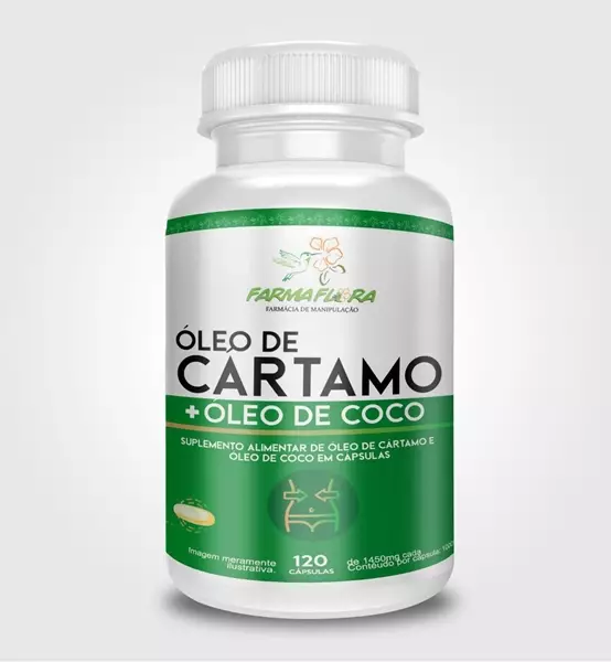 Óleo de Cártamo + Óleo de Coco 120 Cápsulas
