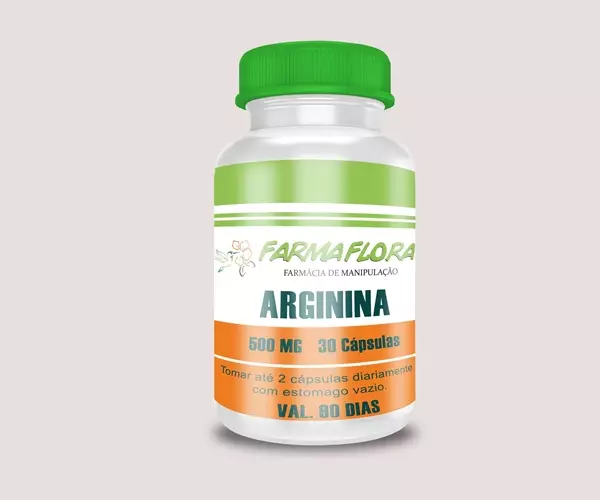 Arginina 500mg 30 Cápsulas